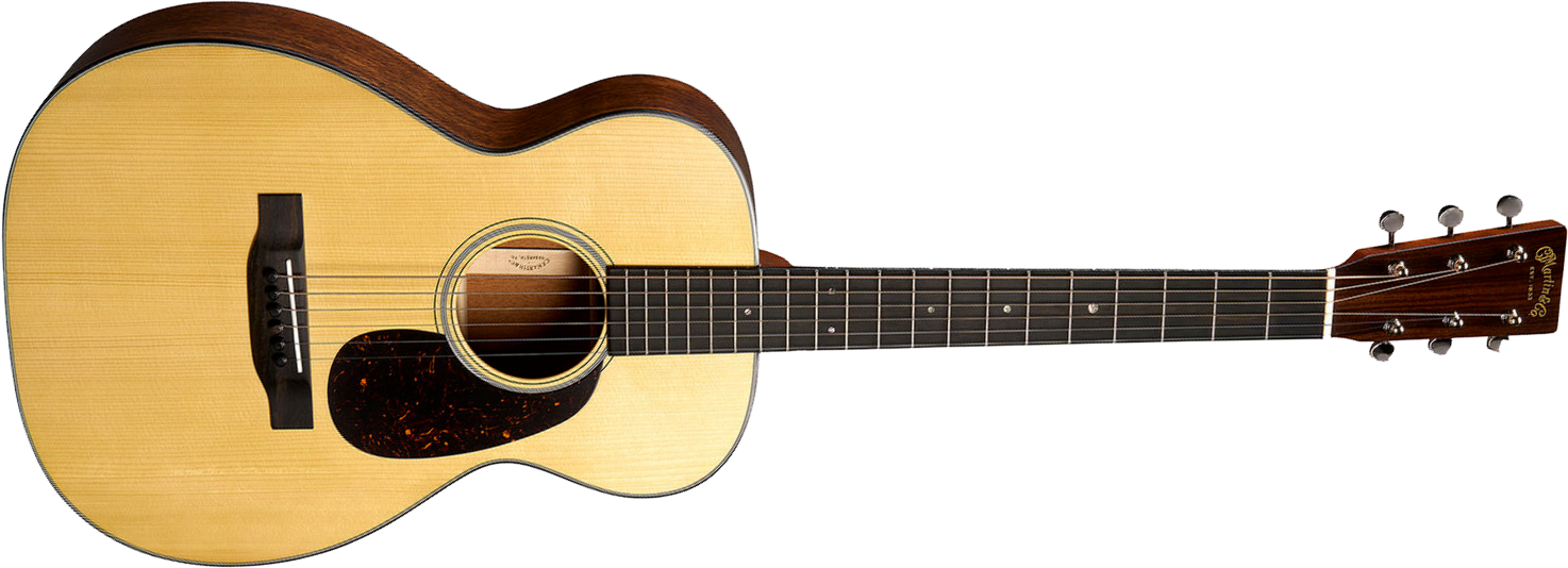 Martin Custom Shop 018 Parlor Shsc Epicea Acajou Eb - Natural Vintage Gloss Aging Toner - Folk guitar - Main picture