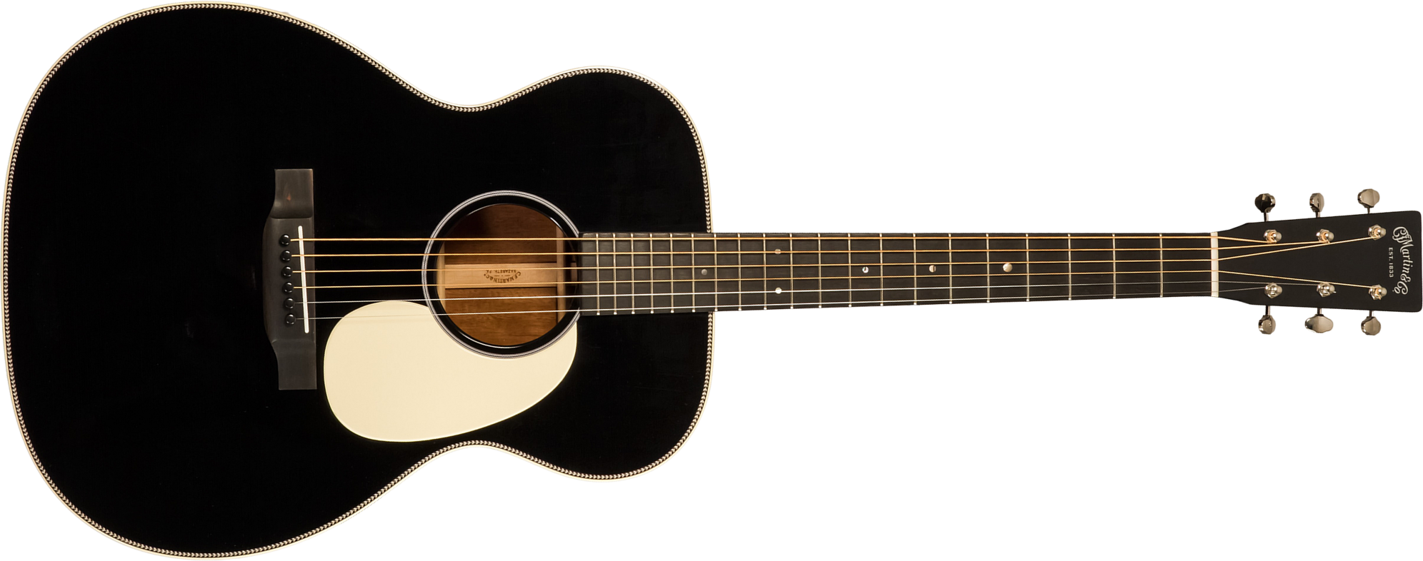 Martin Custom Shop Cs-000-3764624 Shsc Epicea Europeen / Acajou Sinker Eb #2720463 - Black Gloss - Folk guitar - Main picture
