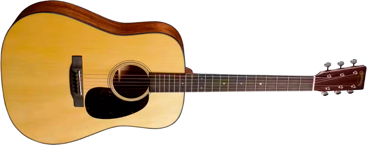 Martin Custom Shop D18 Dreadnought Epicea Adirondack / Acajou Eb - Natural Aging Toner - Folk guitar - Main picture