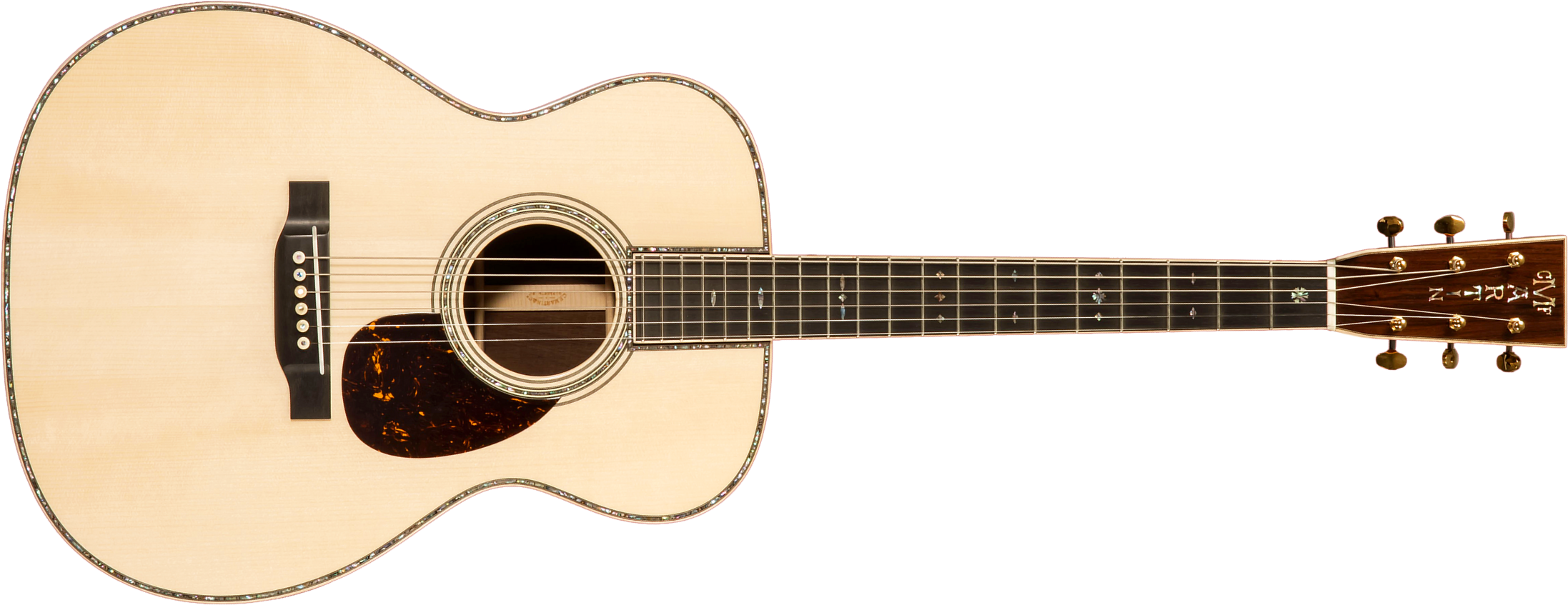 Martin Custom Shop Om45 Epicea Adirondack Palissandre Rio Eb #2814835 - Natural - Folk guitar - Main picture