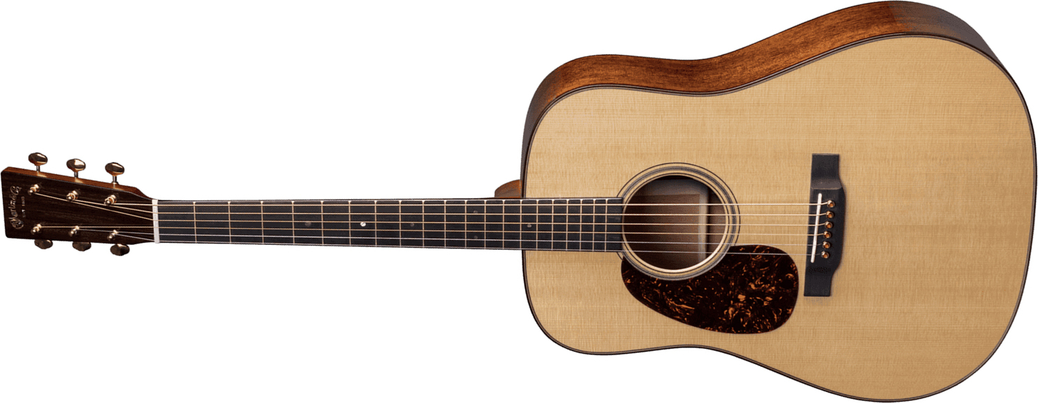 Martin D-18 Lh Modern Deluxe Dreadnought Gaucher Epicea Acajou Eb - Natural - Acoustic guitar & electro - Main picture