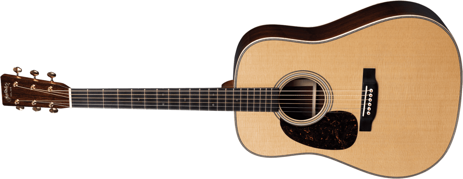 Martin D-28 Lh Modern Deluxe Dreadnought Gaucher Epicea Palissandre Eb - Natural - Acoustic guitar & electro - Main picture