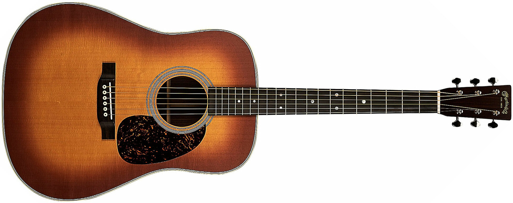 Martin D-28 Standard Dreadnought Epicea Palissandre Eb - Satin Amberburst - Acoustic guitar & electro - Main picture