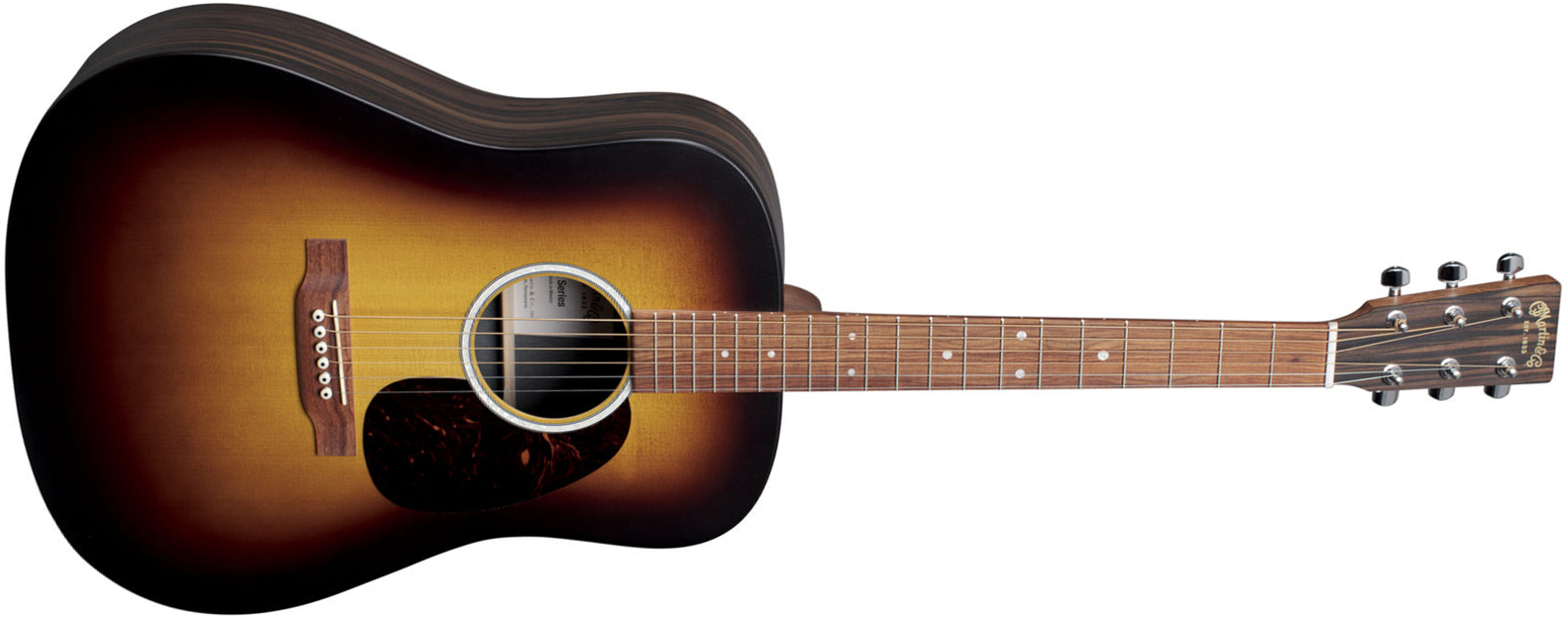 Martin D-x2e Burst Dreadnought Epicea Ebene Hpl - Sunburst - Electro acoustic guitar - Main picture