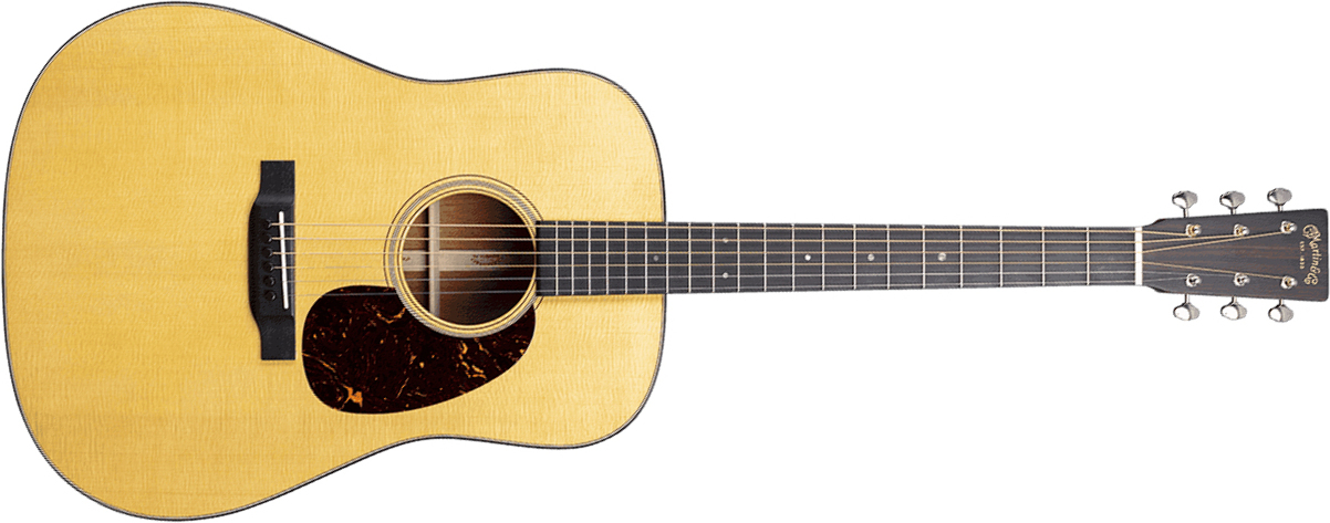 Martin D18 Standard Golden Era Dreadnought Epicea Acajou Eb - Gloss Natural - Folk guitar - Main picture