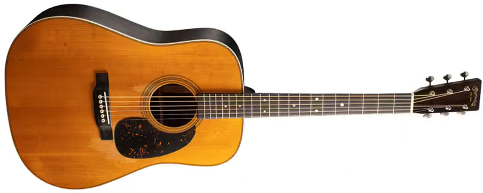 Martin D28 Street Legend Dreadnought Epicea Palissandre Eb - Natural Aged Satin - Folk guitar - Main picture