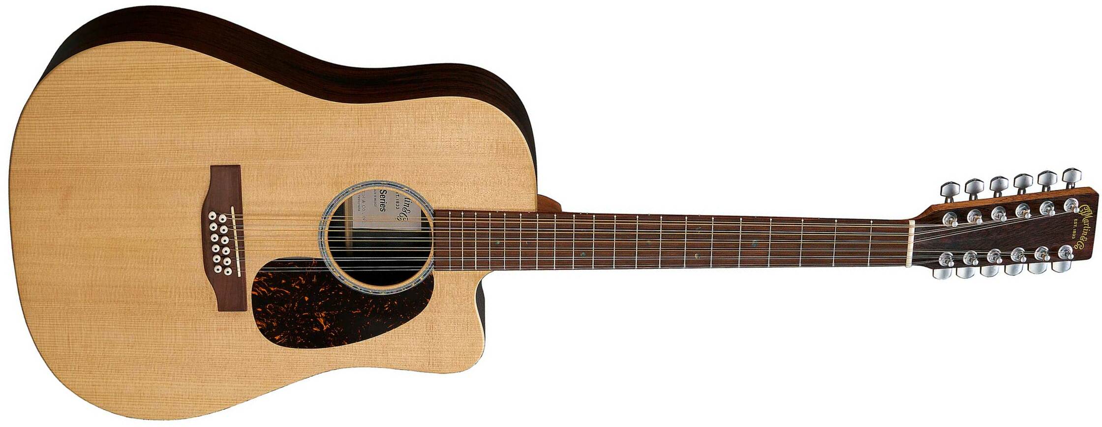 Martin Dcx2e Brazilian 12-string Dreadnought Cw 12c Epicea Hpl Palissandre Ric - Natural - Folk guitar - Main picture