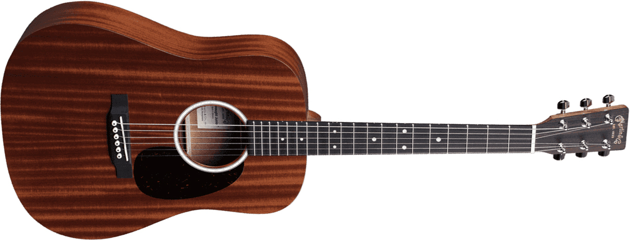 Martin Djr-10e Sapele Dreadnought Junior 3/4 Tout Sapele Ric +housse - Natural - Travel acoustic guitar - Main picture