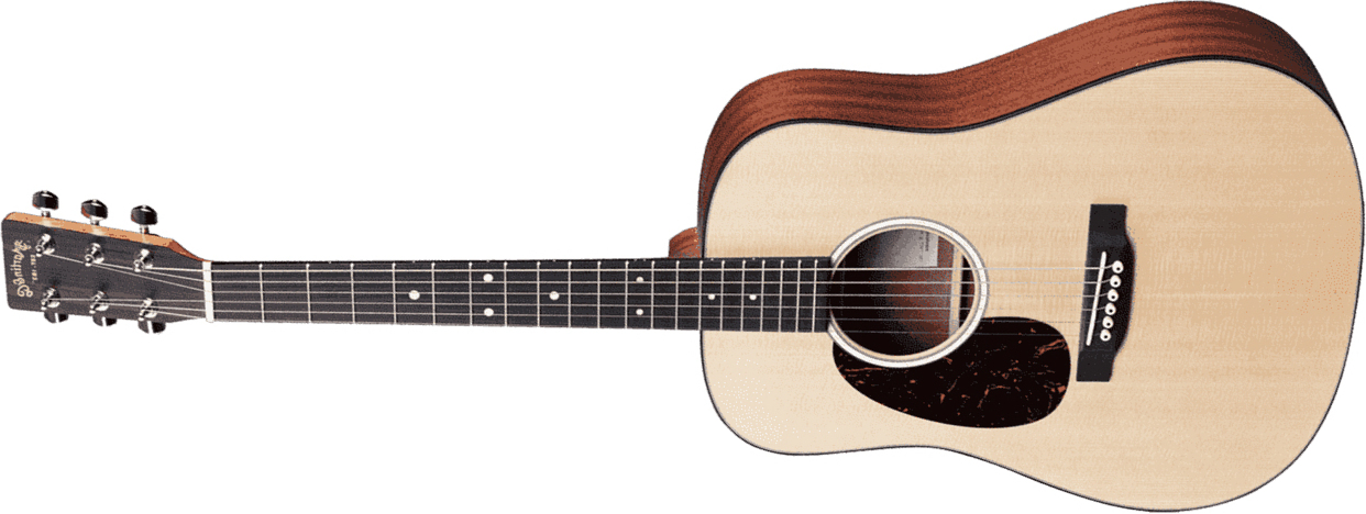 Martin Djr-10l Lh Gaucher Dreadnought Junior Epicea Sapele Ric +housse - Natural Satin - Travel acoustic guitar - Main picture