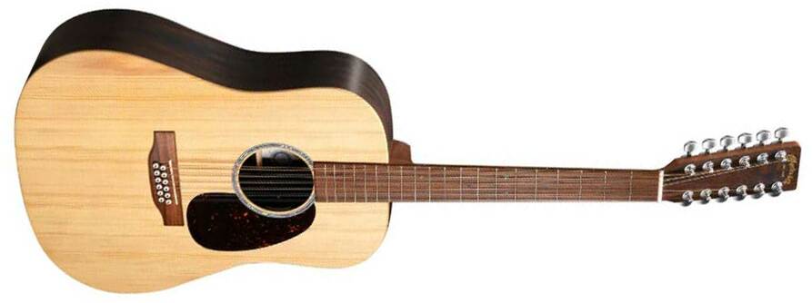 Martin Dx2e Brazilian 12-string Dreadnought 12c Epicea Hpl Palissandre Ric - Natural - Folk guitar - Main picture