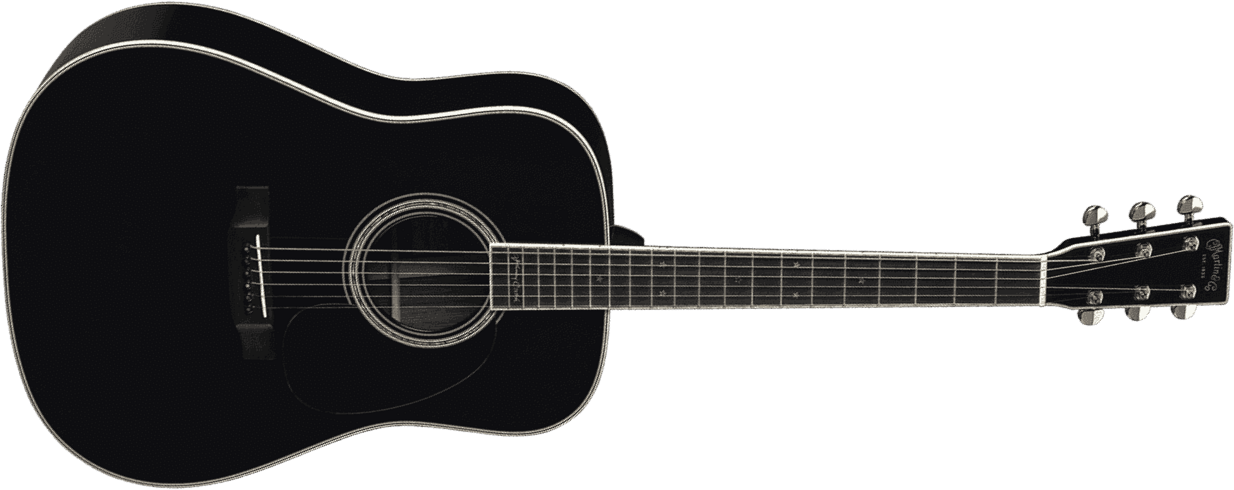 Martin Johnny Cash D-35 Signature Dreadnought Epicea Palissandre Eb - Black - Acoustic guitar & electro - Main picture