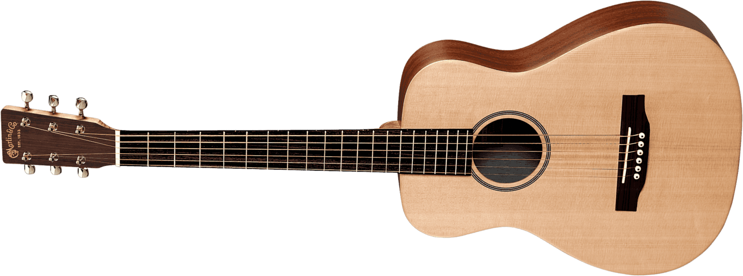 Martin Lx1 Lh Little Martin Gaucher Epicea Hpl Acajou Ric +housse - Natural Satin - Travel acoustic guitar - Main picture