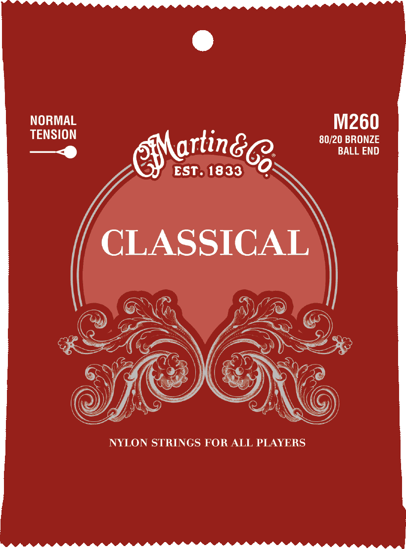 Martin M260 80/20 Bronze Ball End Classical Nylon Guitar 6c Normal Tension - Nylon guitar strings - Main picture