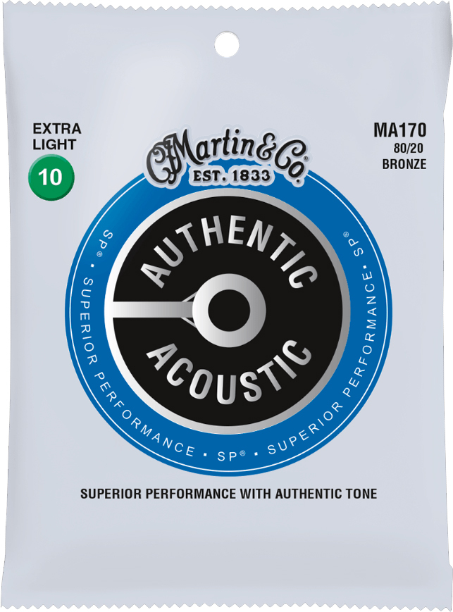 Martin Ma170 Authentic Sp 80/20 Bronze Acoustic Guitar 6c 10-47 - Acoustic guitar strings - Main picture