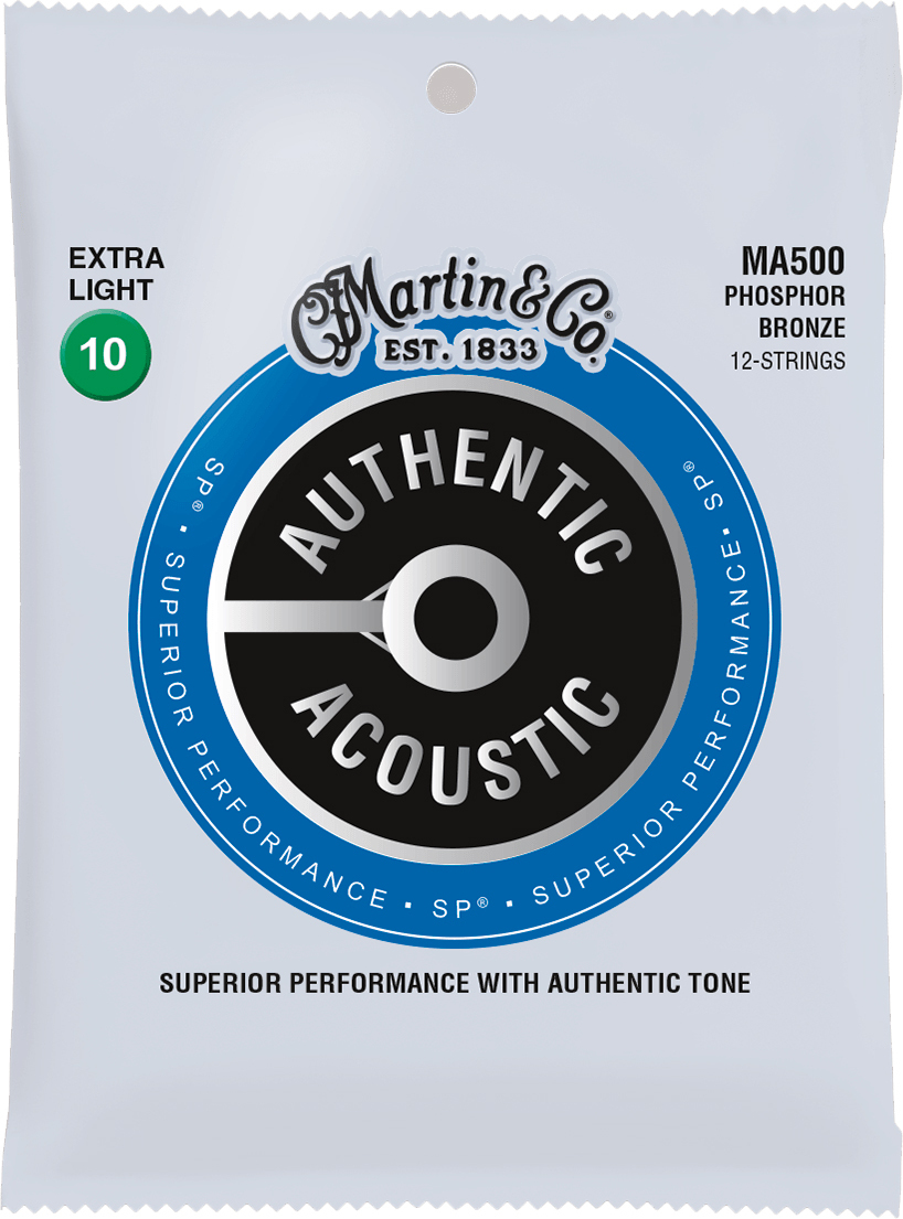 Martin Ma500 Authentic Sp 80/20 Bronze Acoustic Guitar 12c 10-47 - Acoustic guitar strings - Main picture