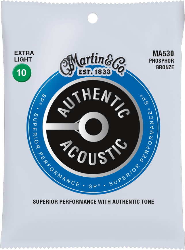 Martin Ma530 Authentic Sp 92/8 Phosphor Bronze Acoustic Guitar 6c 10-47 - Acoustic guitar strings - Main picture