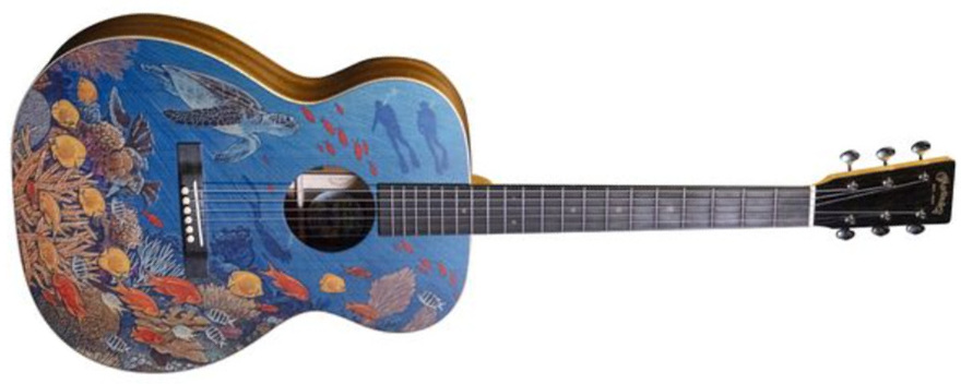 Martin Om Biosphere Orchestra Epicea Sapele Eb #2860969 - Robert Goetzl Ocean Artwork Satin - Folk guitar - Main picture