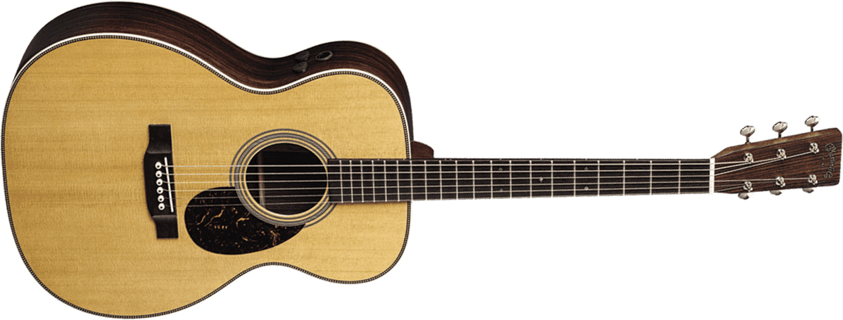 Martin Om28e Standard Golden Era Orchestra Model Epicea Palissandre Eb - Natural Gloss - Folk guitar - Main picture