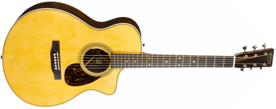 Martin Sc-28e Fishman Aura Vt Blend Standard Om Cw Epicea Palissandre Ric - Natural - Folk guitar - Main picture