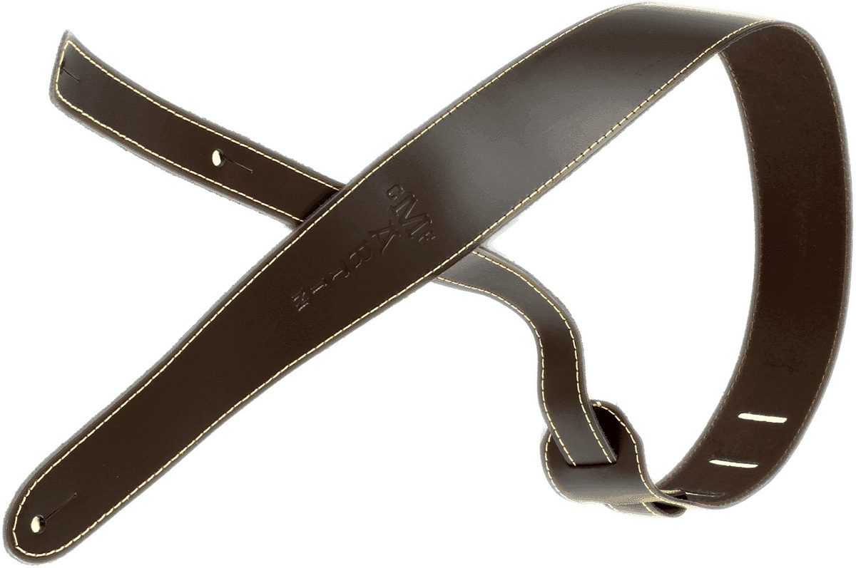 Martin Slim Style Strap 18a0045 2inc. Cuir Brown - Guitar strap - Main picture