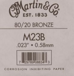 Acoustic guitar strings Martin M23B 80/20 Bronze String 023 - String by unit