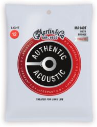 Acoustic guitar strings Martin MA140T 6-String Acoustic Guitar Authentic Lifespan 2.0 80/20 Bronze 12-54 - Set of strings