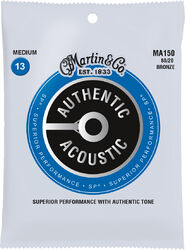 Acoustic guitar strings Martin MA150 Acoustic Guitar 6-String set Authentic SP 80/20 Bronze 6-String Set Authentic SP 80/20 Bronze 13-56 - Set of strings