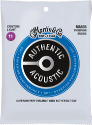 Acoustic guitar strings Martin MA535 6-String Acoustic Guitar Authentic SP 92/8 Phosphor Bronze 11-52 - Set of strings