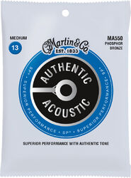Acoustic guitar strings Martin MA550 Acoustic Guitar 6-String Set Authentic SP 92/8 Phosphor Bronze 13-56 - Set of strings