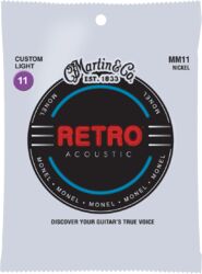 Acoustic guitar strings Martin MM11 Acoustic Guitar 6-String Set Retro Monel 11-52 - Set of strings