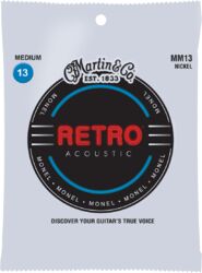 Acoustic guitar strings Martin MM13 Acoustic Guitar 6-String Set Retro Monel 13-56 - Set of strings