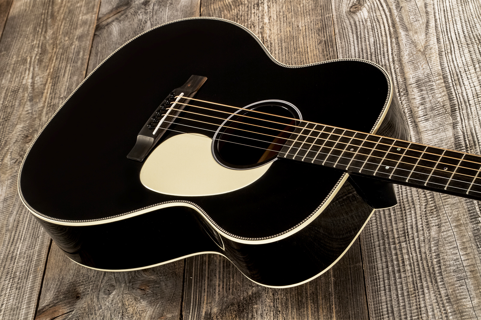 Martin Custom Shop Cs-000-3764624 Shsc Epicea Europeen / Acajou Sinker Eb #2720463 - Black Gloss - Folk guitar - Variation 2