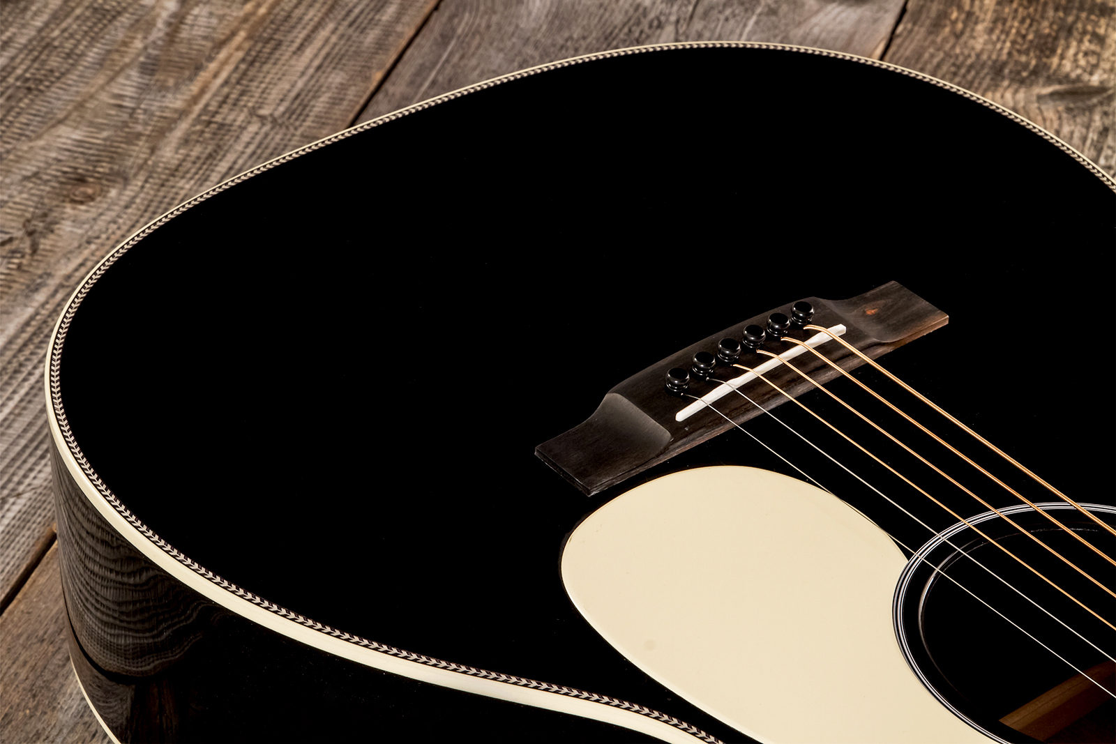 Martin Custom Shop Cs-000-3764624 Shsc Epicea Europeen / Acajou Sinker Eb #2720463 - Black Gloss - Folk guitar - Variation 3