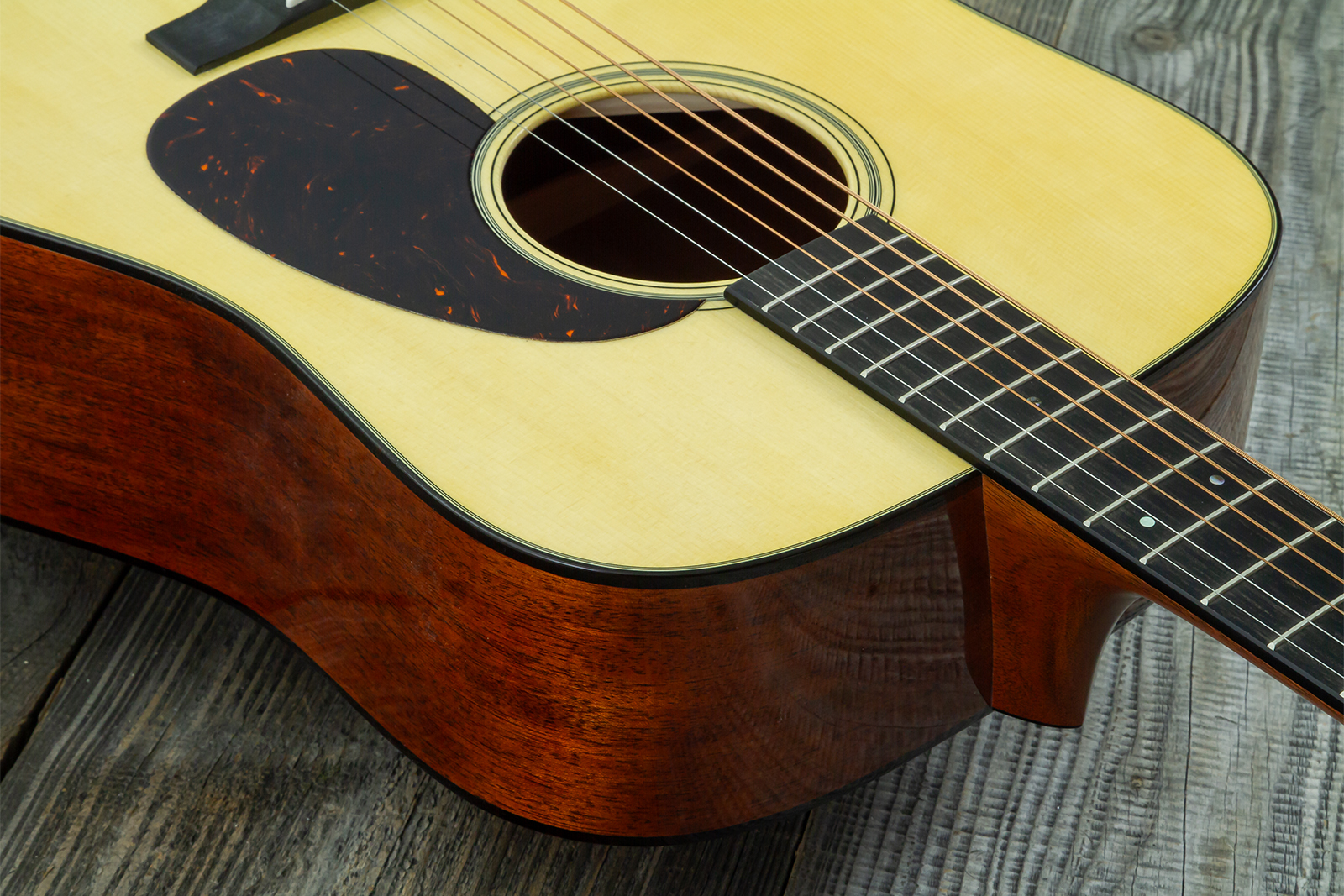 Martin Custom Shop D18 Dreadnought Epicea Adirondack / Acajou Eb - Natural Aging Toner - Folk guitar - Variation 9