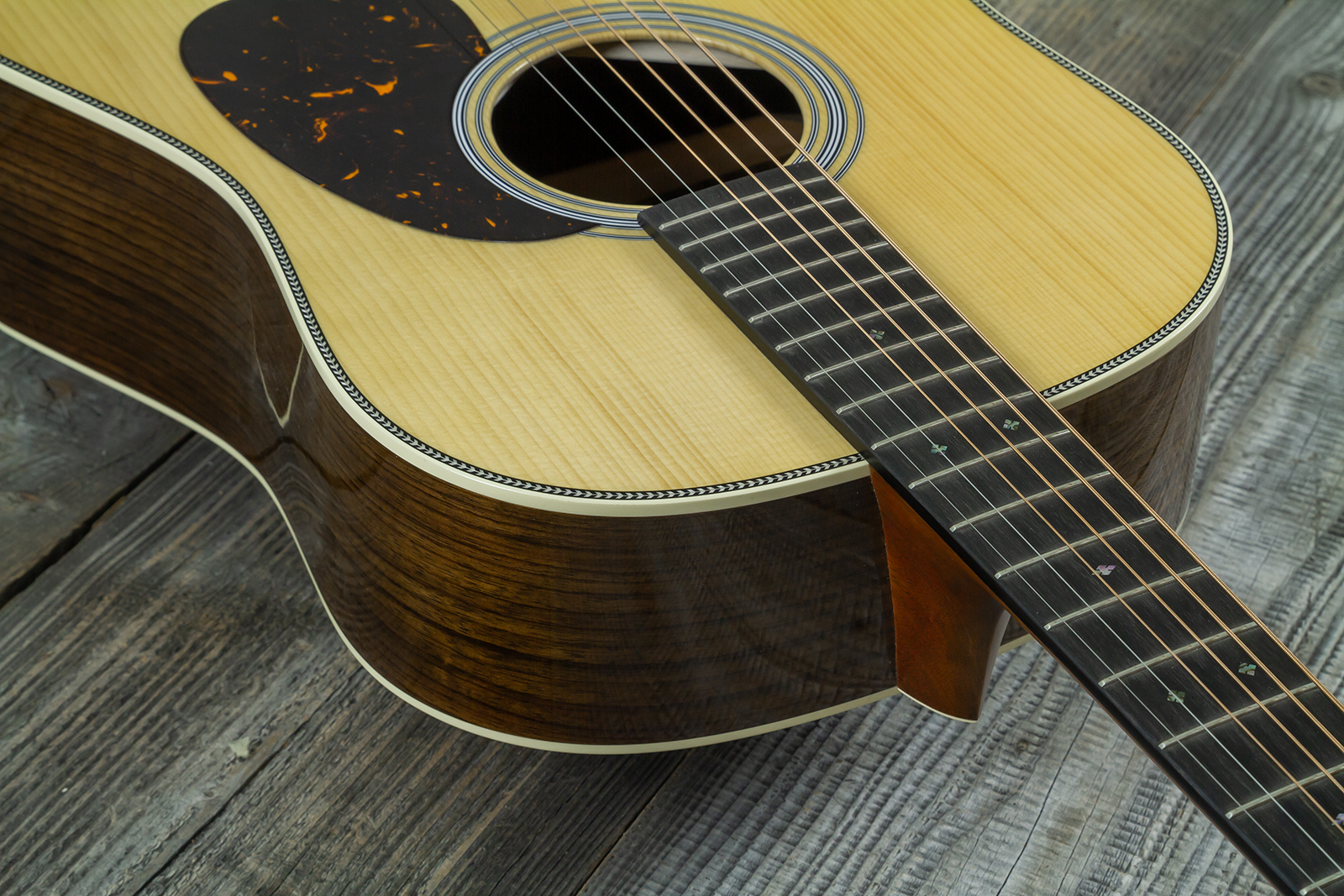 Martin Custom Shop Dreadnought 12-fret Epicea Adirondack / Palissandre Indien Eb #2964120 - Natural - Folk guitar - Variation 4