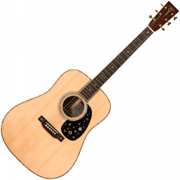 Acoustic guitar & electro Martin Custom Shop D-45 Bentley Snowflake Dreadnought #2447454 - Natural
