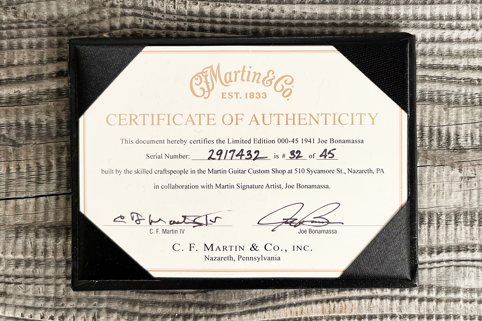 Martin Custom Shop Joe Bonamassa 00045 Ltd Signature 000 Shsc Epicea Palissandre Eb #2917432 - Natural Vintage - Folk guitar - Variation 14