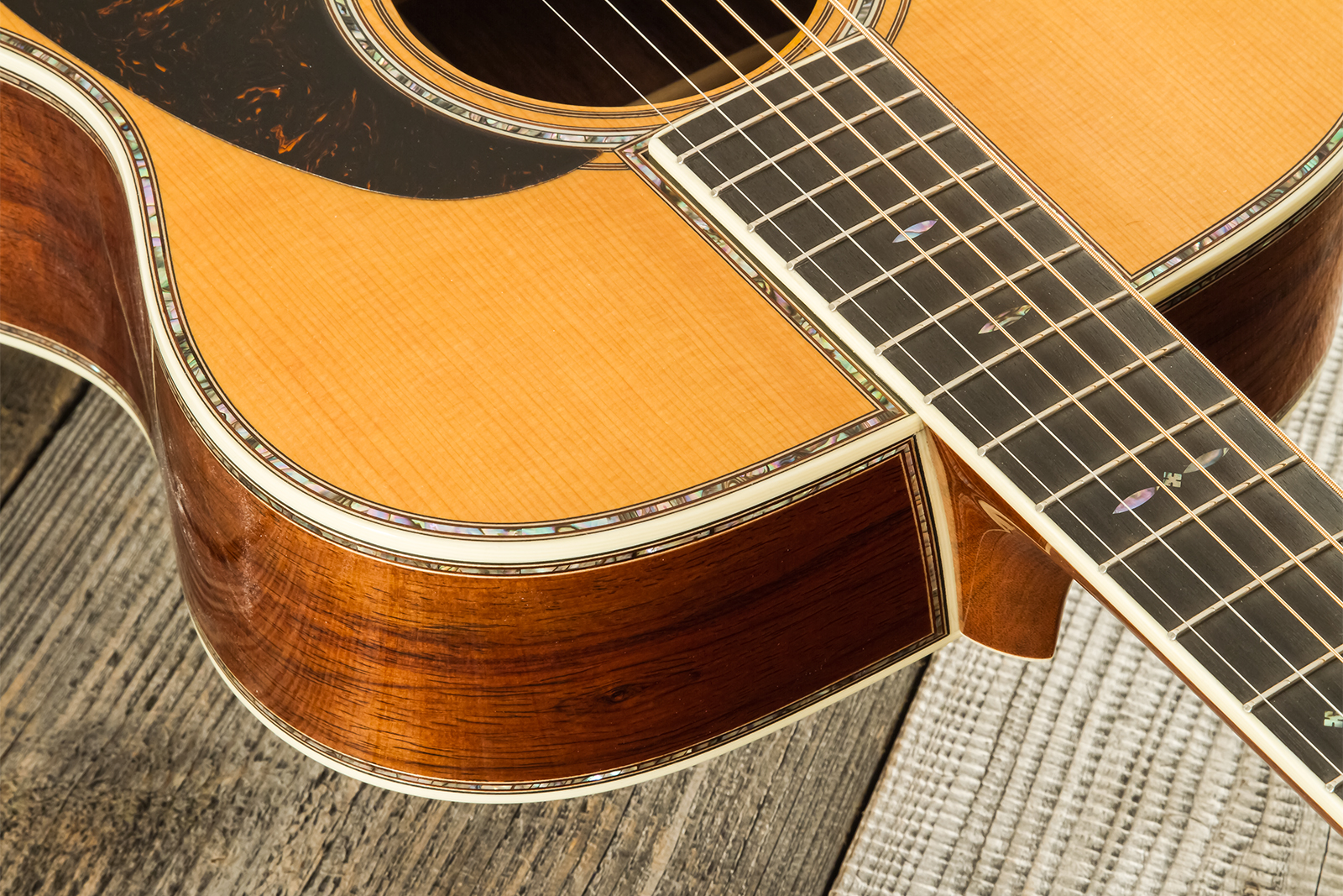 Martin Custom Shop Joe Bonamassa 00045 Ltd Signature 000 Shsc Epicea Palissandre Eb #2917432 - Natural Vintage - Folk guitar - Variation 5
