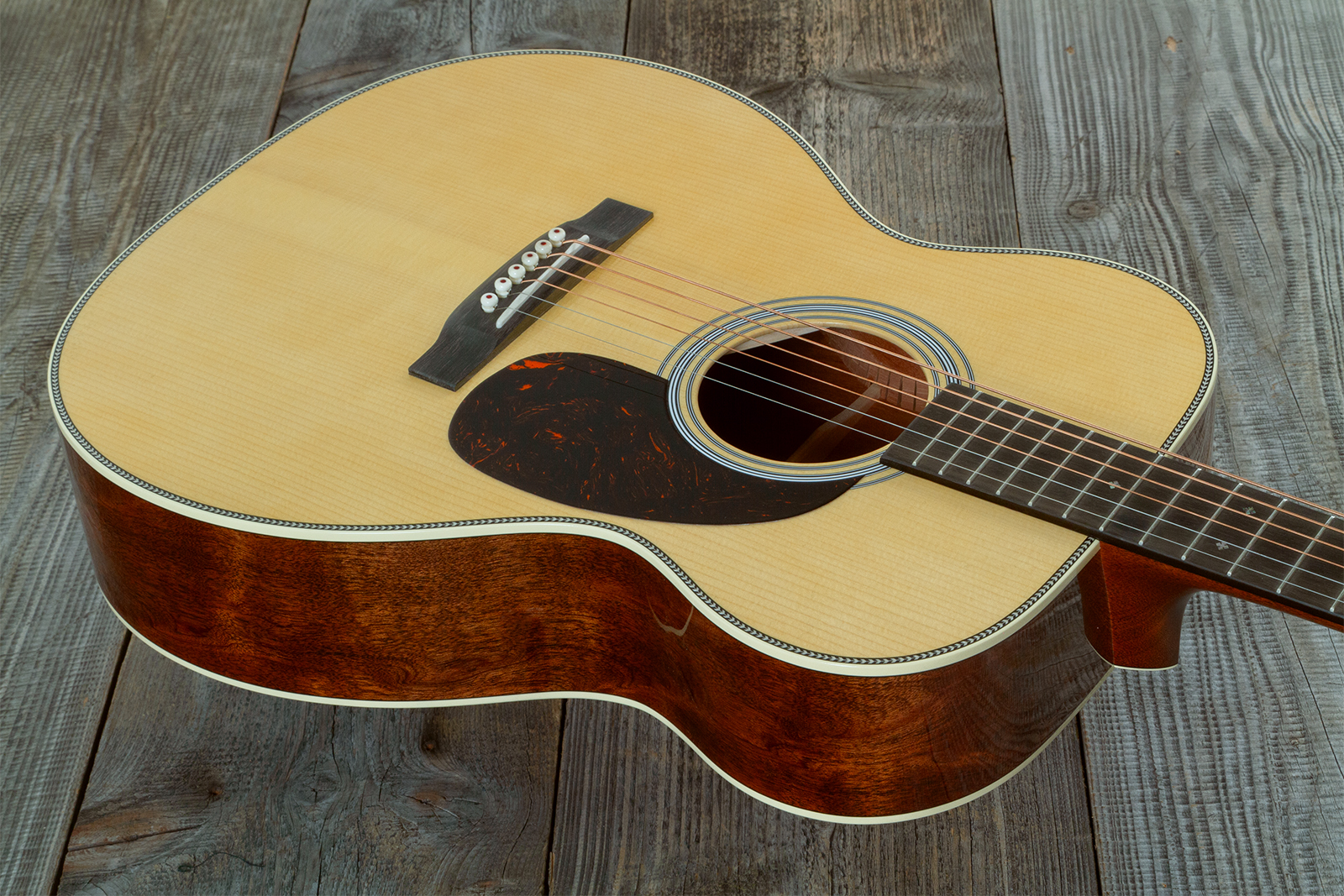 Martin Custom Shop Om Epicea Adirondack / Acajou Eb #2964118 - Natural Aging Toner - Folk guitar - Variation 2