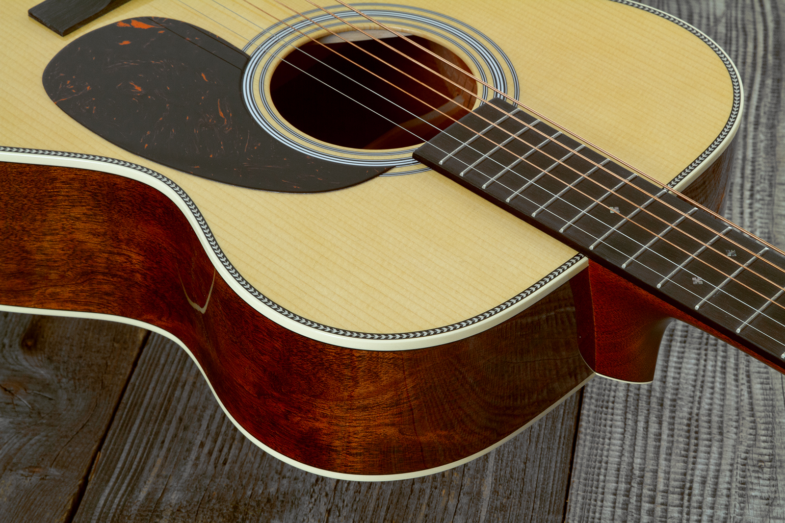 Martin Custom Shop Om Epicea Adirondack / Acajou Eb #2964118 - Natural Aging Toner - Folk guitar - Variation 4