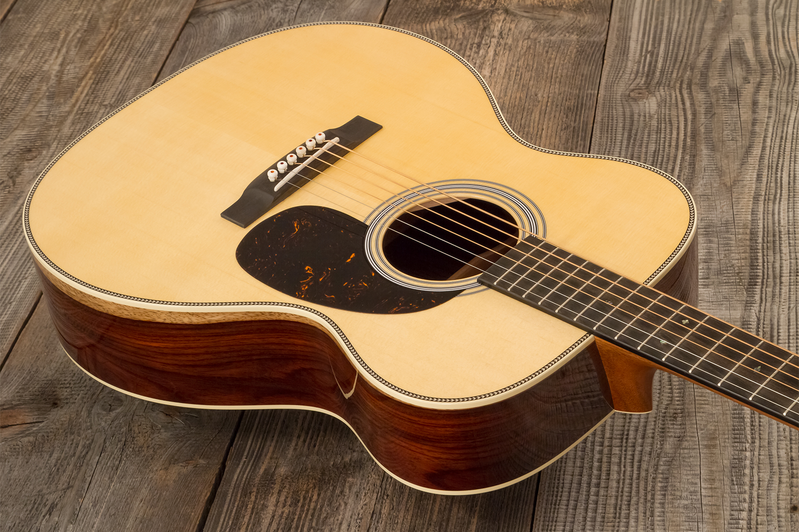Martin Custom Shop Om Epicea Englemann / Palissandre Guatemala Eb #2964119 - Natural Aging Toner - Folk guitar - Variation 2