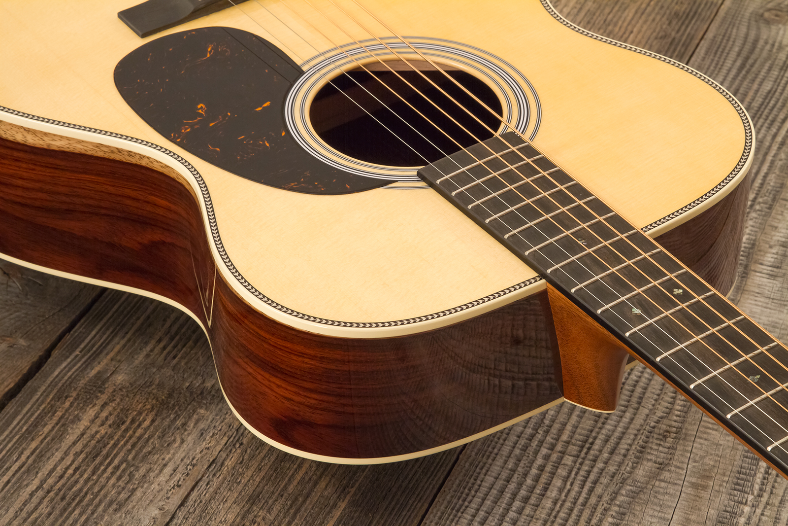 Martin Custom Shop Om Epicea Englemann / Palissandre Guatemala Eb #2964119 - Natural Aging Toner - Folk guitar - Variation 4