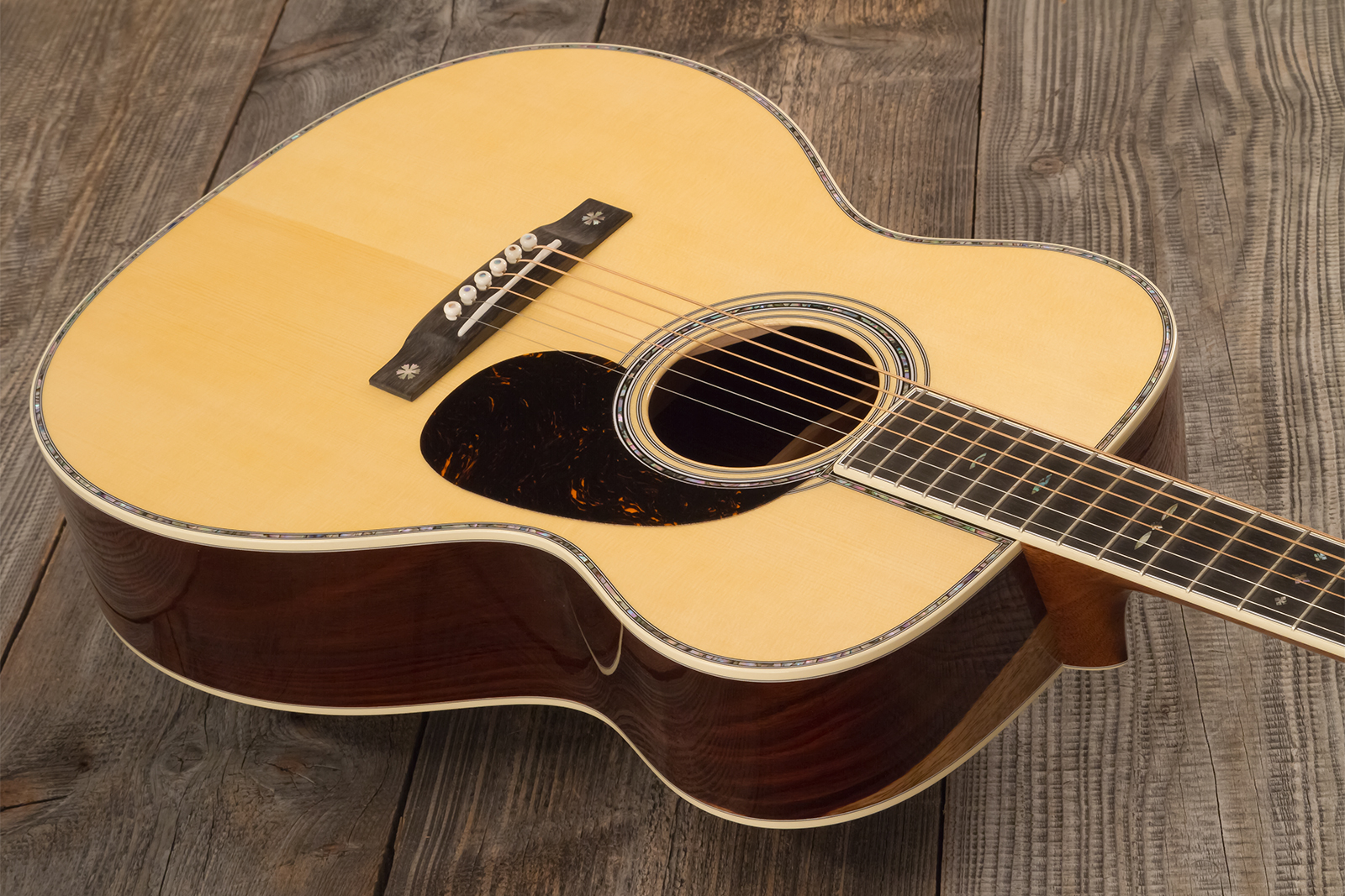 Martin Custom Shop Om Epicea Englemann / Palissandre Guatemala Eb #2969039 - Natural Aging Toner - Folk guitar - Variation 2