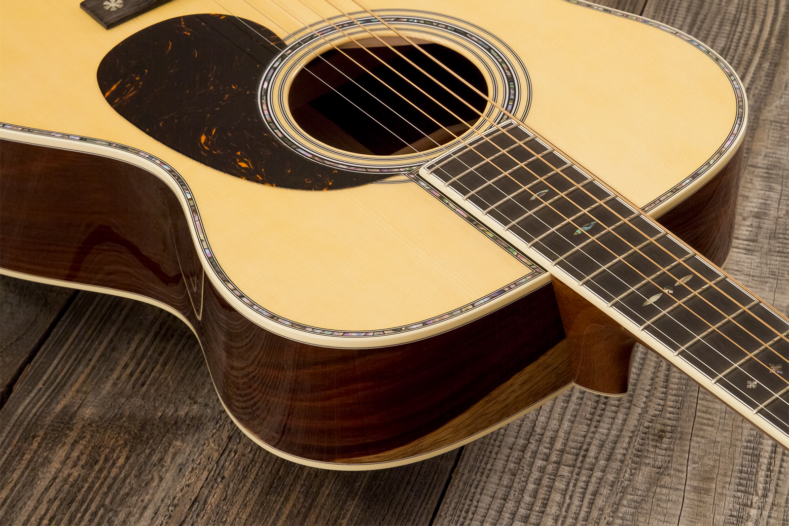 Martin Custom Shop Om Epicea Englemann / Palissandre Guatemala Eb #2969039 - Natural Aging Toner - Folk guitar - Variation 4