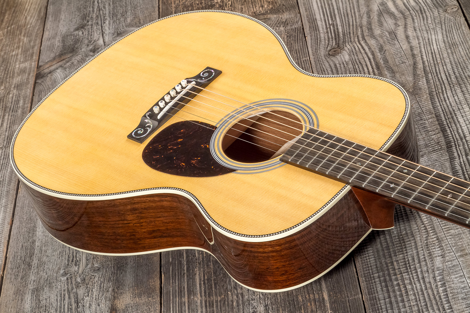 Martin Custom Shop Om Epicea Palissandre Guatemala Eb #2736829 - Natural Aged Toner - Acoustic guitar & electro - Variation 2