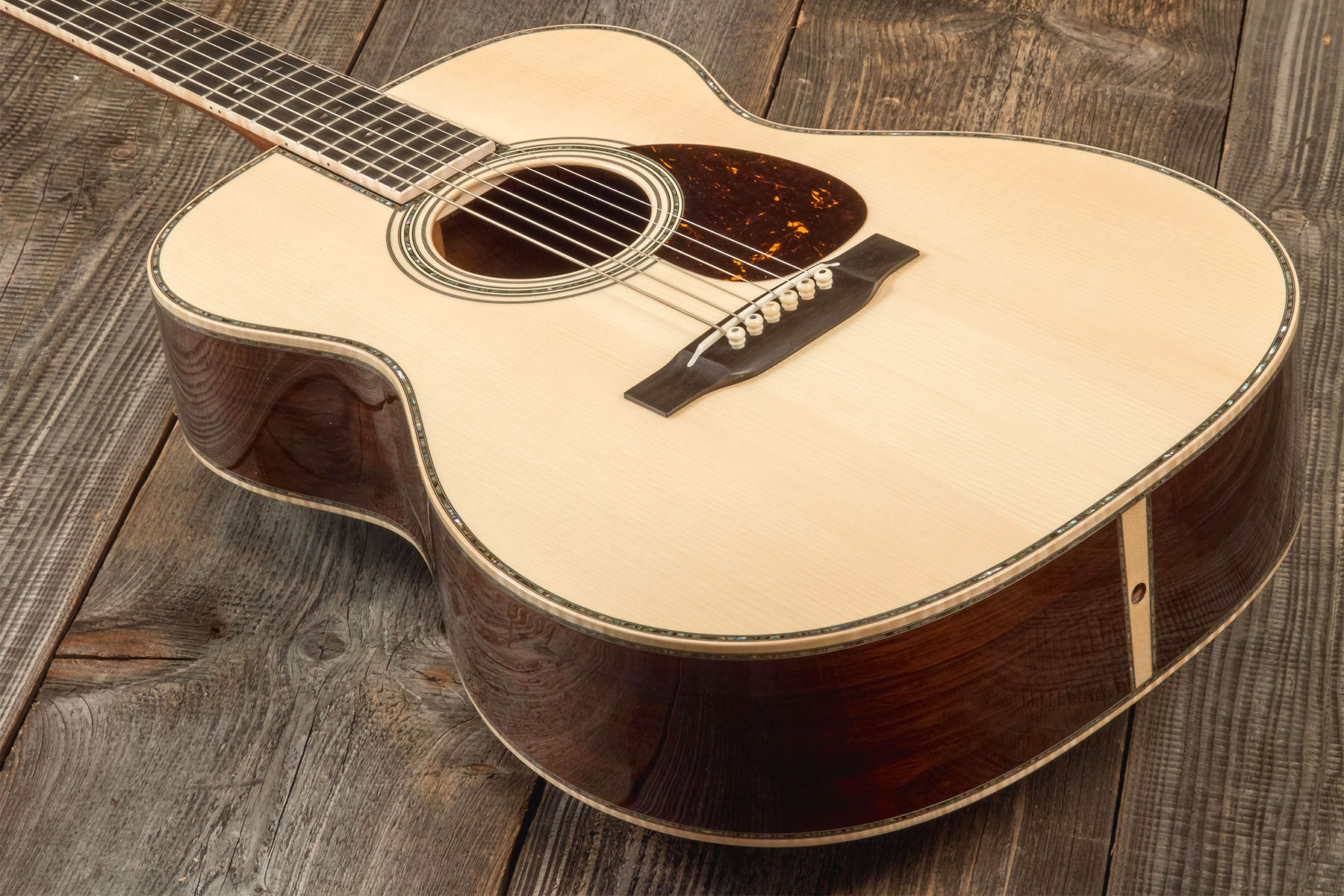 Martin Custom Shop Om45 Epicea Adirondack Palissandre Rio Eb #2814835 - Natural - Folk guitar - Variation 2