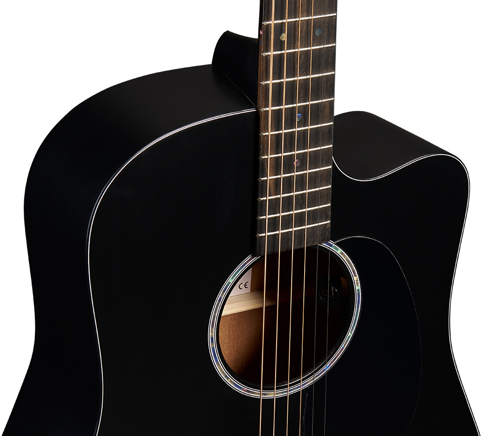 Martin Dc10e Modern Road Dreadnought Epicea Sapele Eb - Black - Folk guitar - Variation 2
