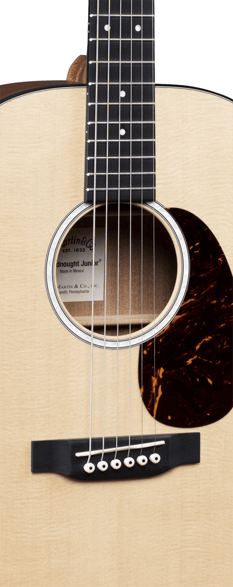 Martin Djr-10e Dreadnought Junior Epicea Sapele Ric +housse - Natural - Travel acoustic guitar - Variation 2