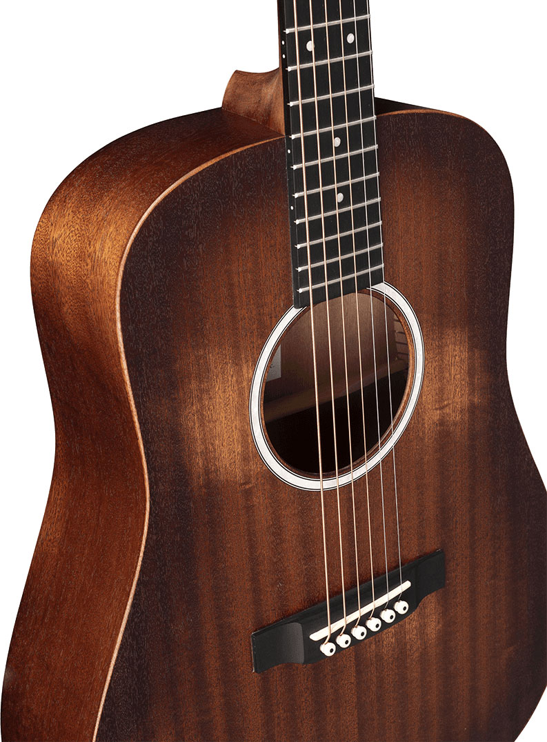 Martin Djr-10e Sapele Dreadnought Junior Streetmaster Tout Sapele Ric - Mahogany Burst - Travel acoustic guitar - Variation 3