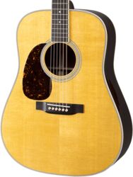 Left-handed folk guitar Martin D-35 Standard Re-Imagned Left Hand - Natural aging toner